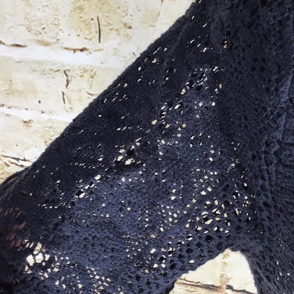 Clearance!!! American Eagle navy macrame sheer top - Picture 6 of 7